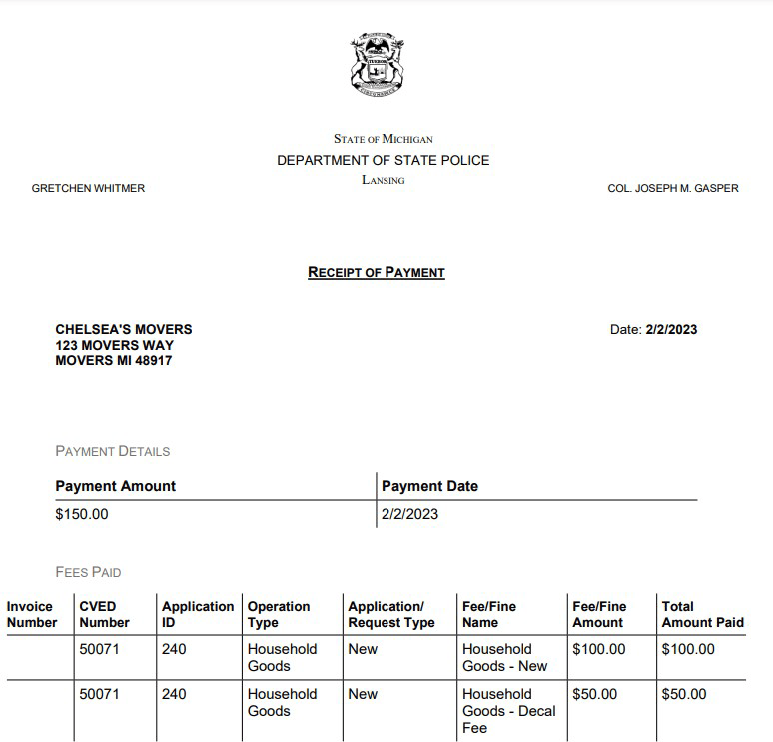 example receipt