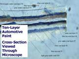 Trace Paint evidence under magnification