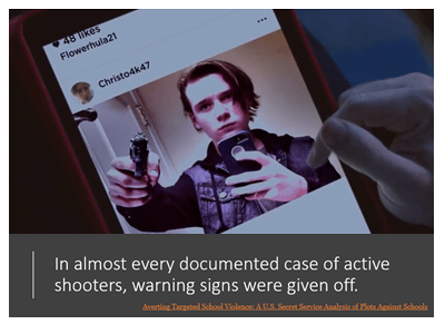 OK2SAY - Social Media Post of Potential Active Shooter