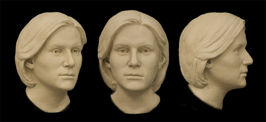 Three-dimensional reconstruction of unidentified female. 