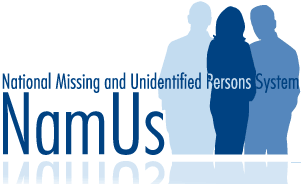 NamUs - National Missing and Unidentified Persons System logo NamUs - National Missing and Unidentified Persons System logo
