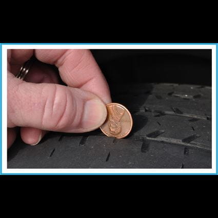 measuring tire tread with a penny