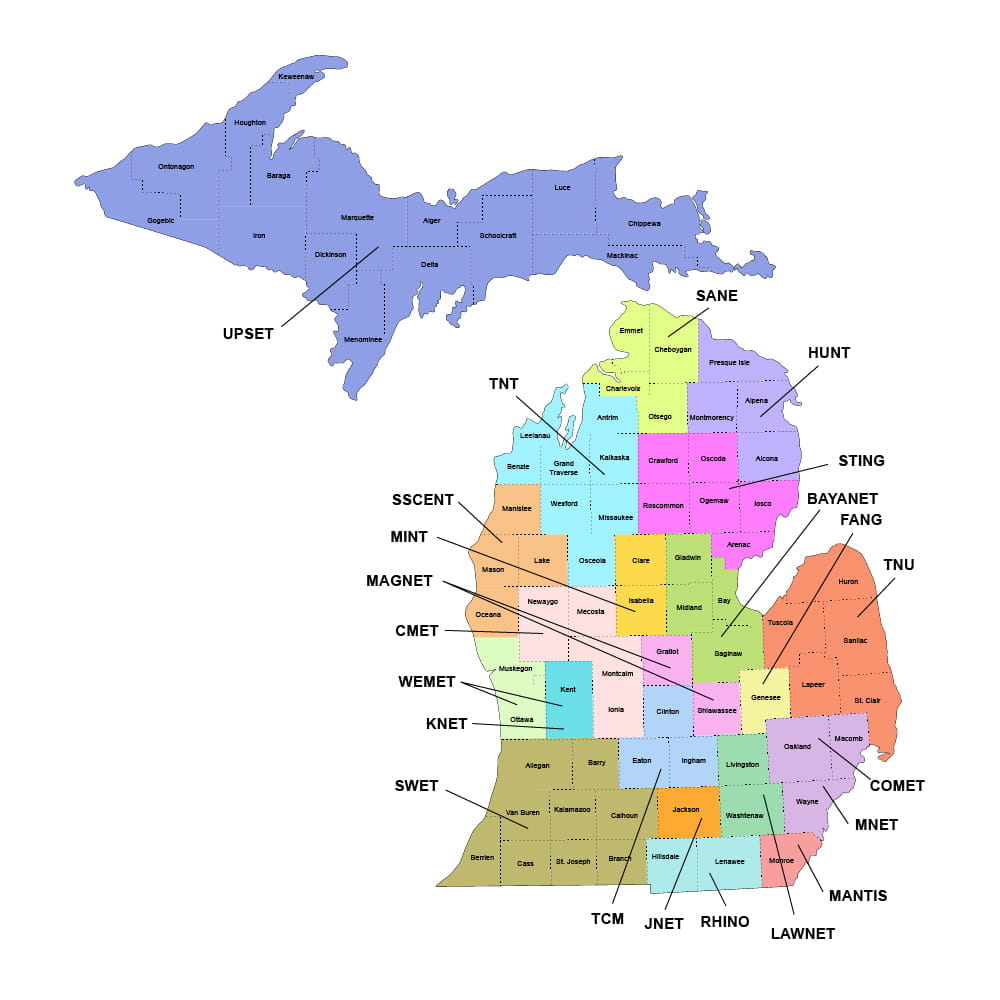 Multijurisdictional Narcotics Task Forces Map