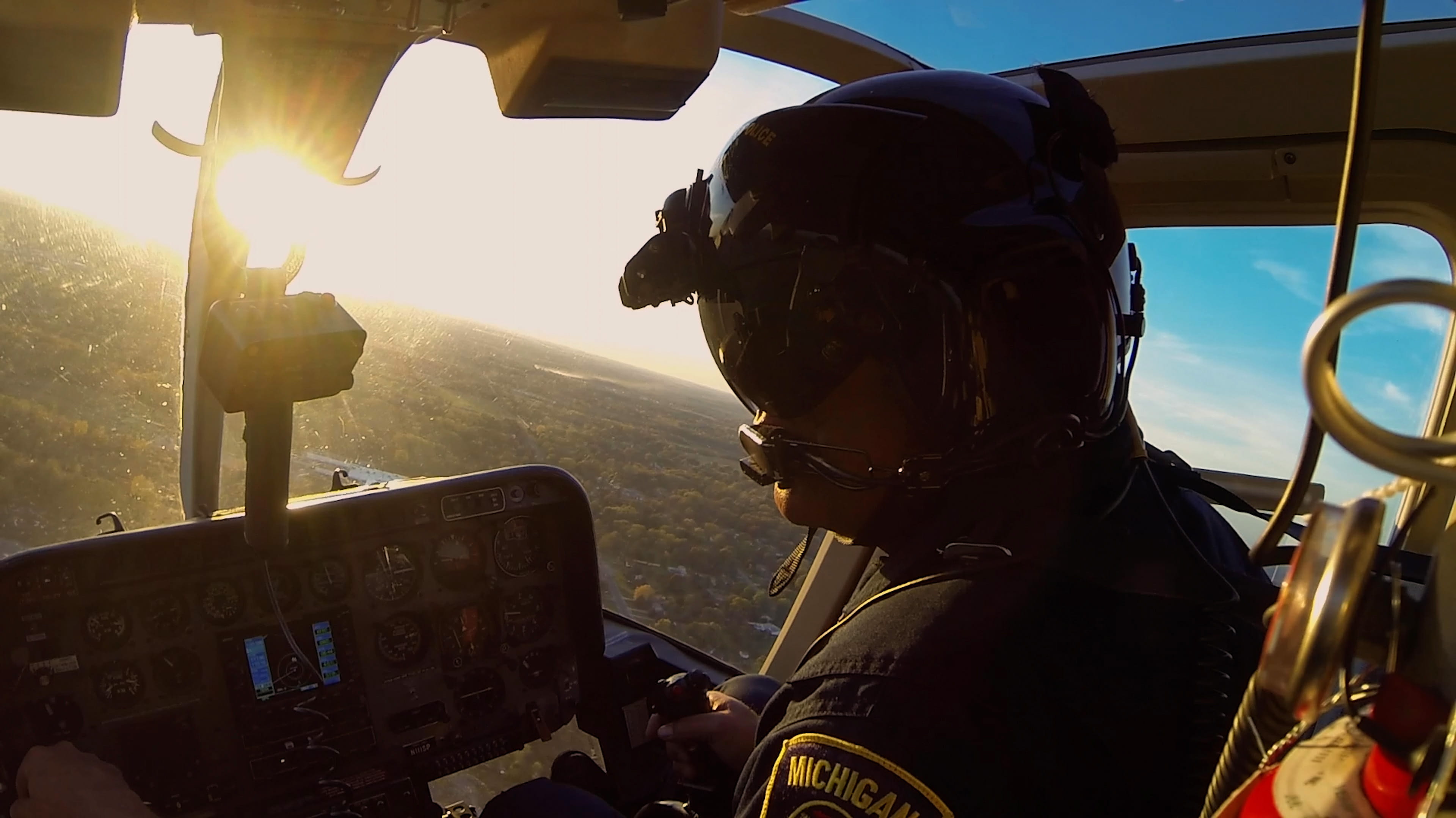 MSP pilot in helicopter