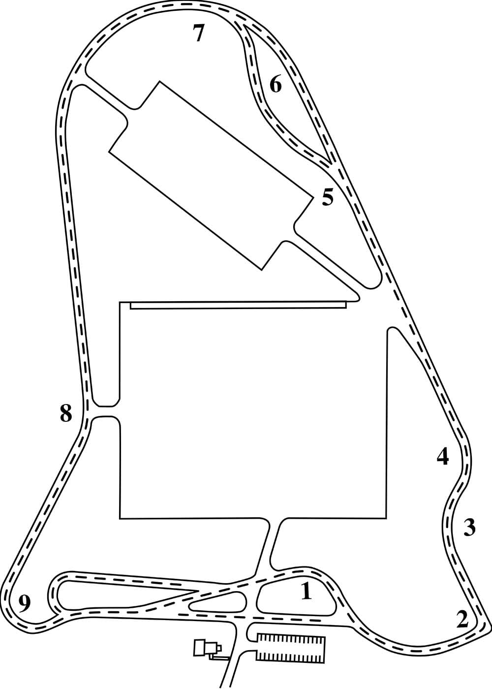Diagram showing the drive track located at the MSP Training Academy. 