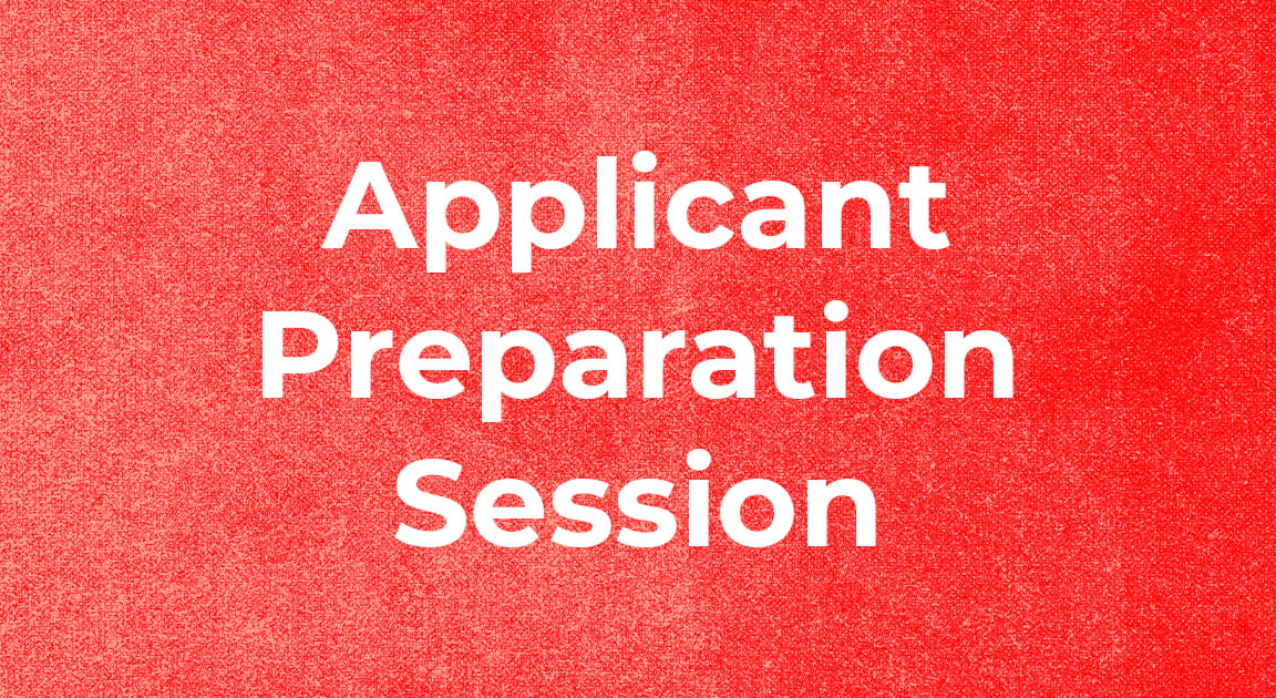 Applicant Preparation Session