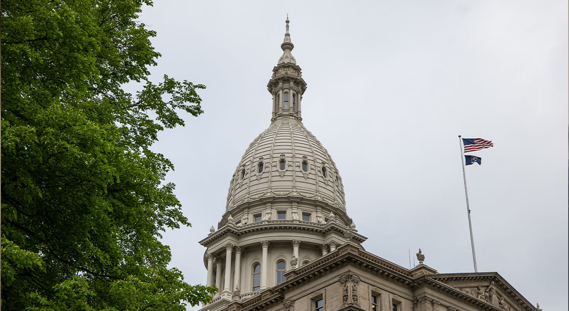 Michigan Capitol building in Lansing. 