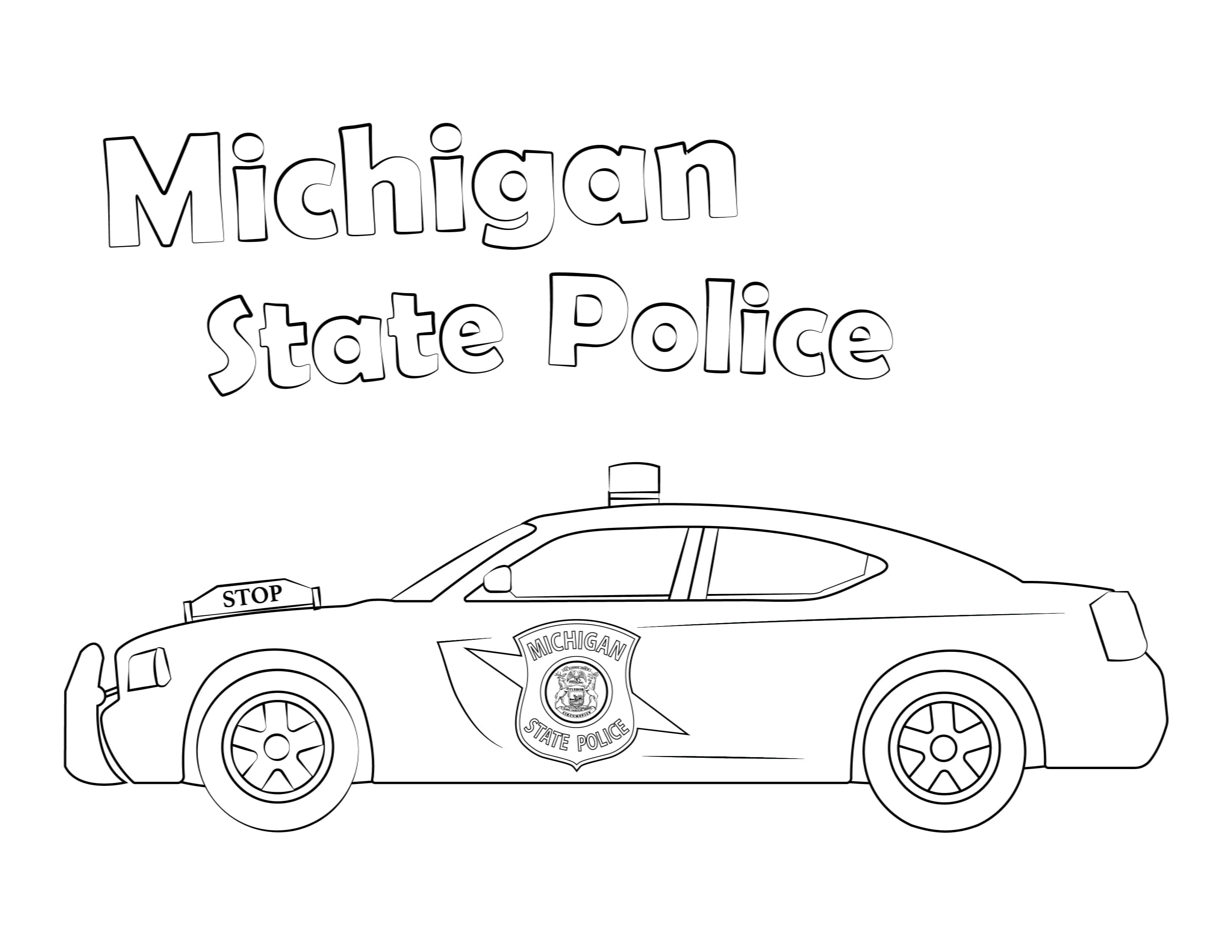MSP Dodge Charger patrol car.