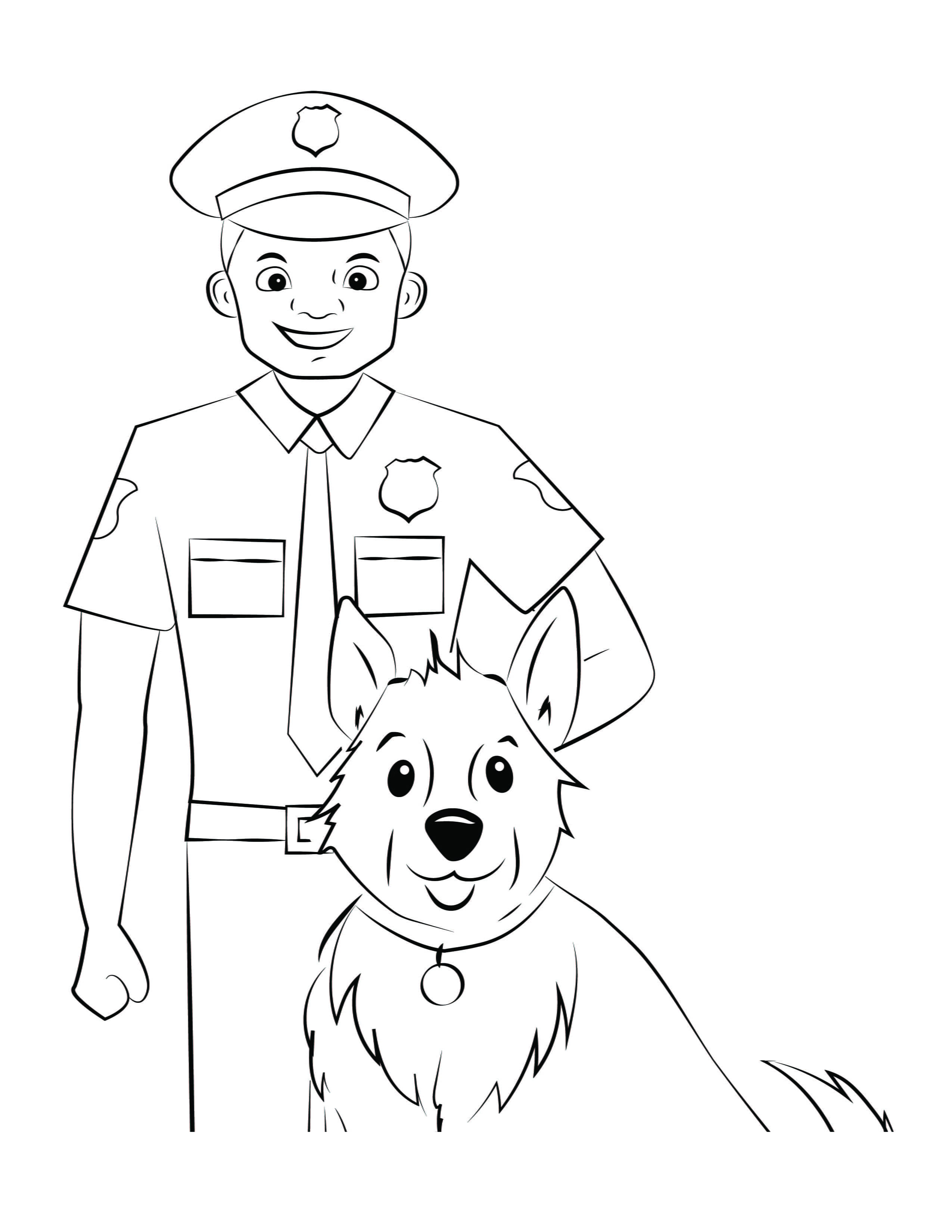 MSP trooper with police dog. 