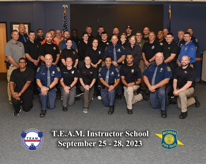 Group photo of 31 officers graduating from TEAM School Liaison Program