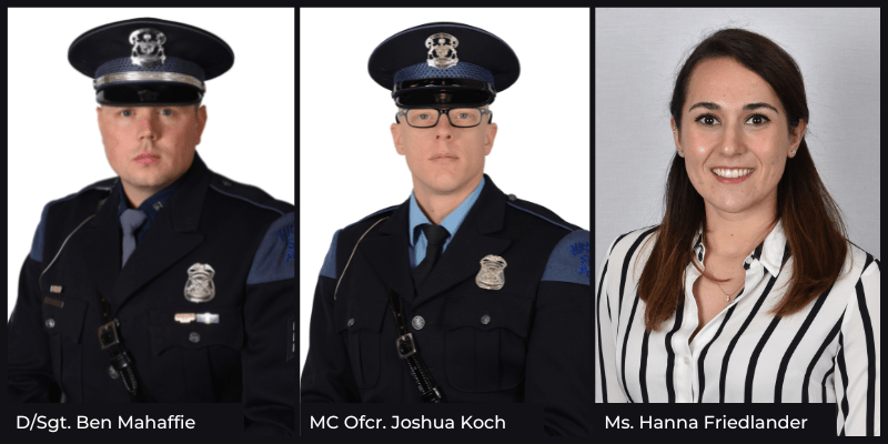 Graphic of photos of all three of the year award winners