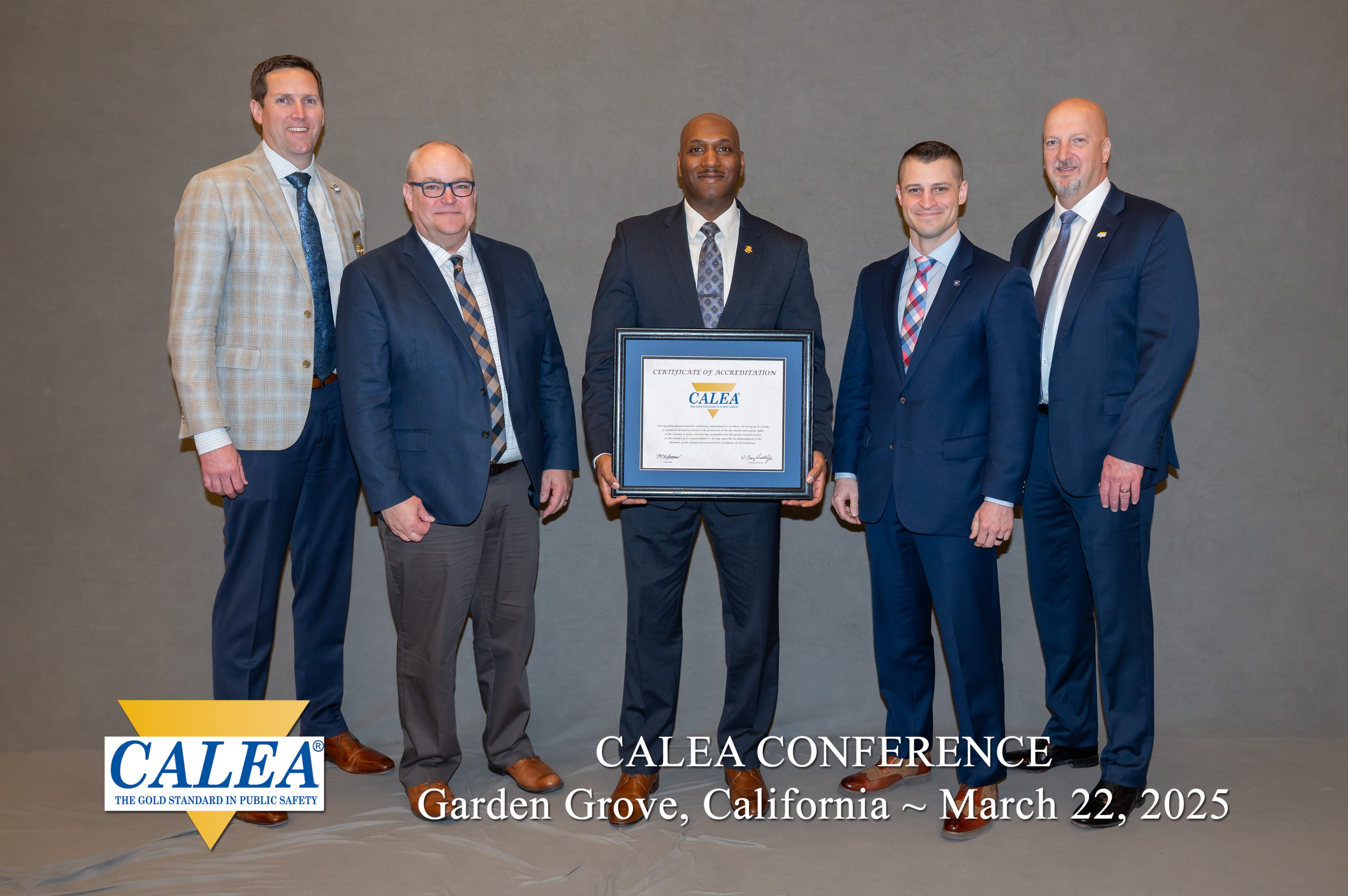 Col. James F. Grady II, director of the Michigan State Police, accepting award