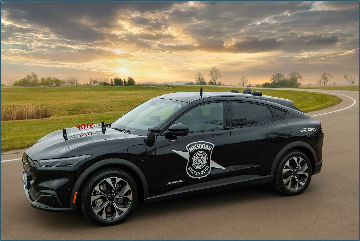 2024 Ford Mustang Mach-E assigned to MSP’s State Security Operations Section