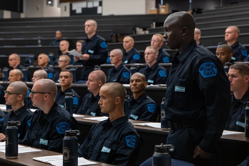 Recruits during classroom training
