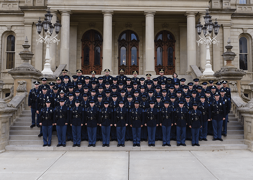 Group photo of 144th TRS on Capitol Steps
