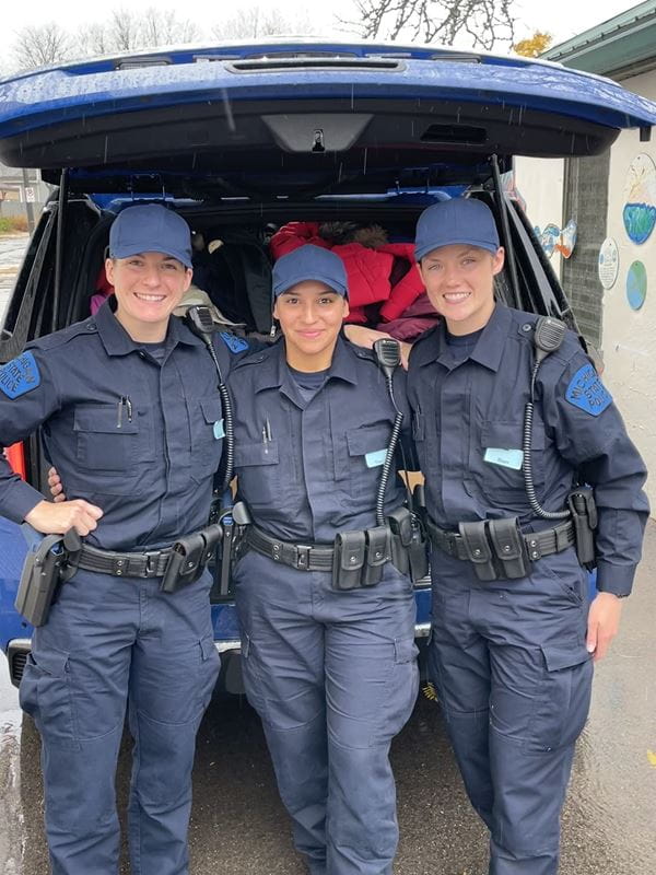 Photo of recruits during community service project