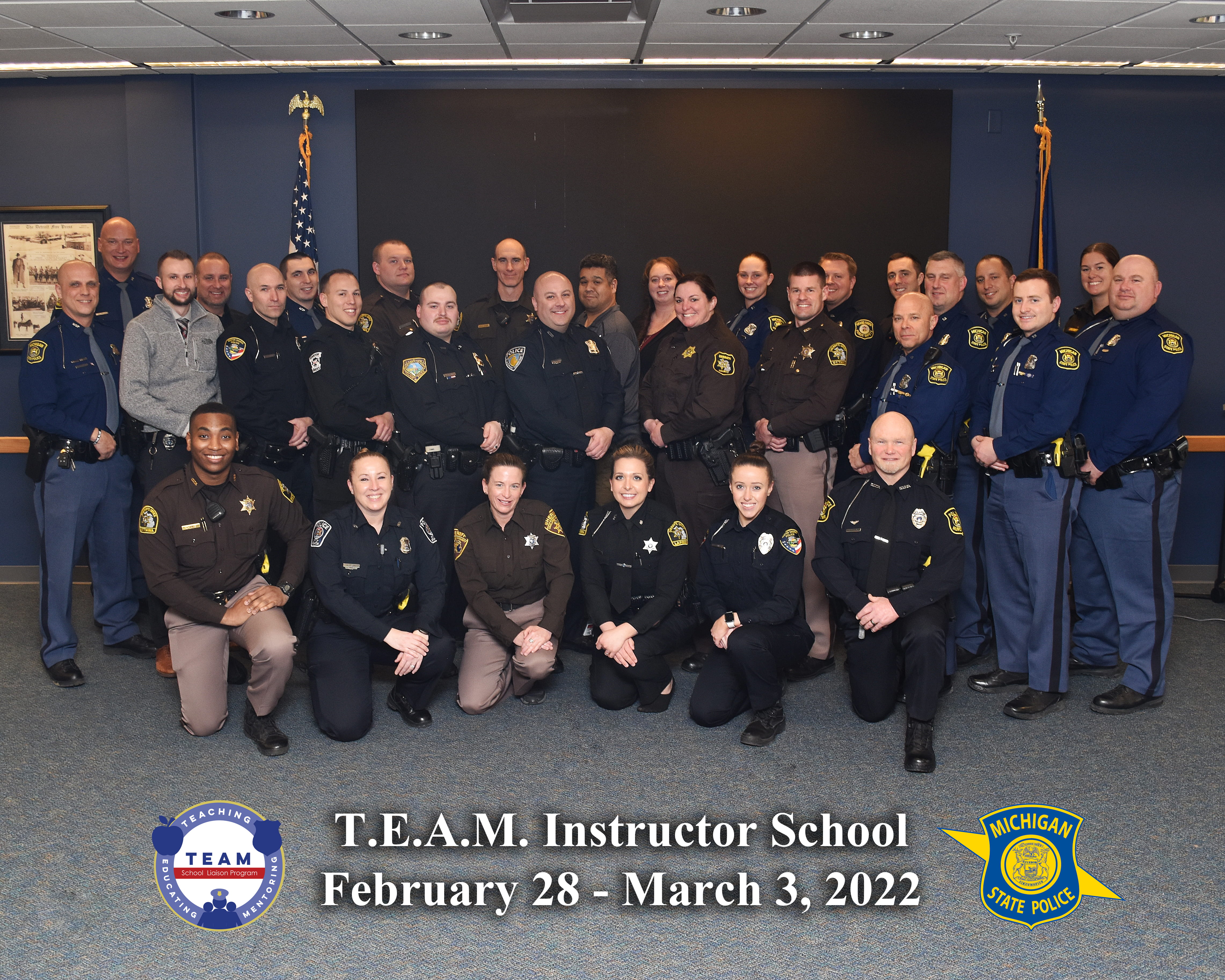 group photo of TEAM training 2022