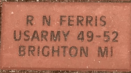 sample of a 4 inch by 8 inch engraved paver