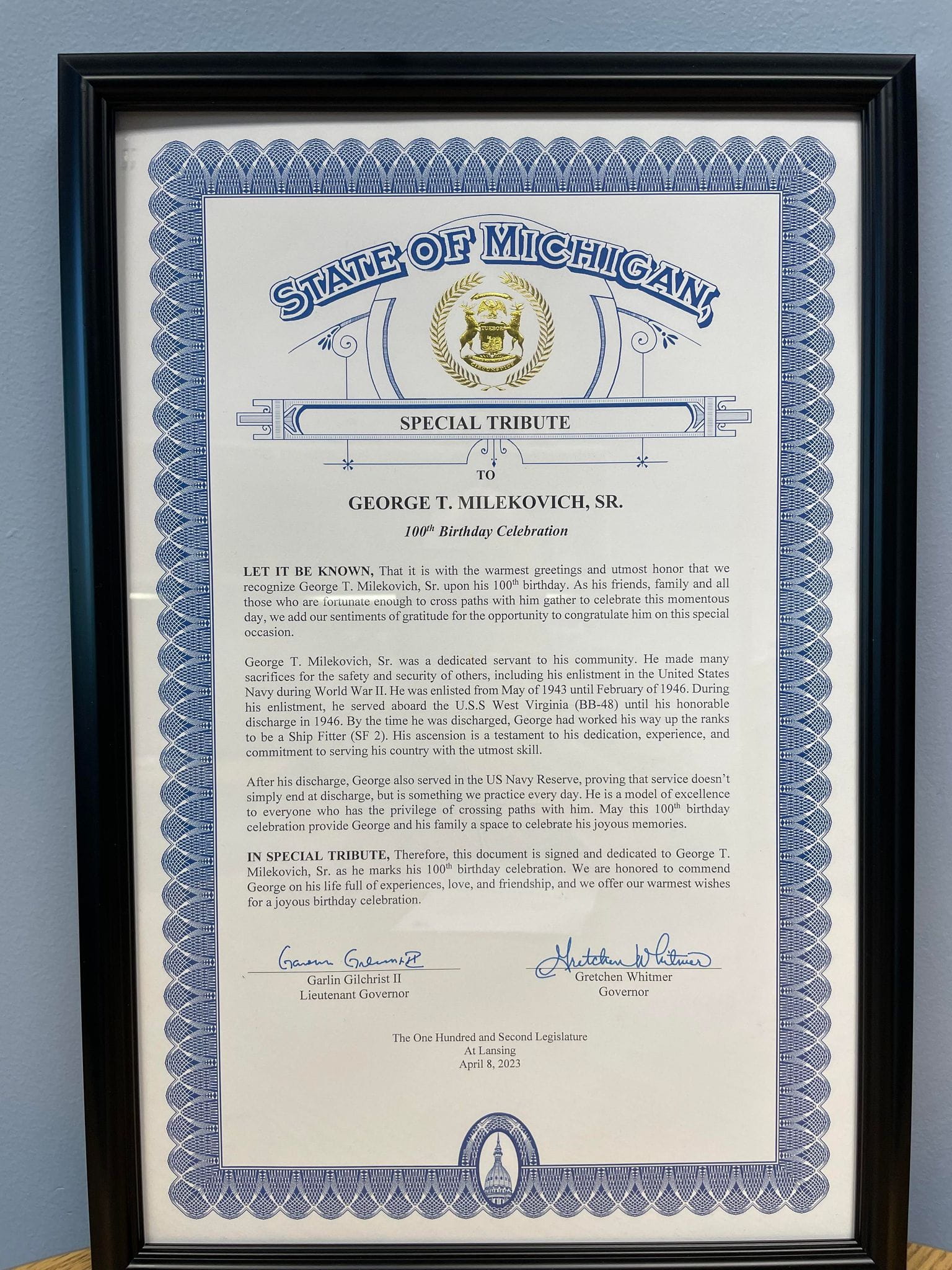 Governor Proclamation
