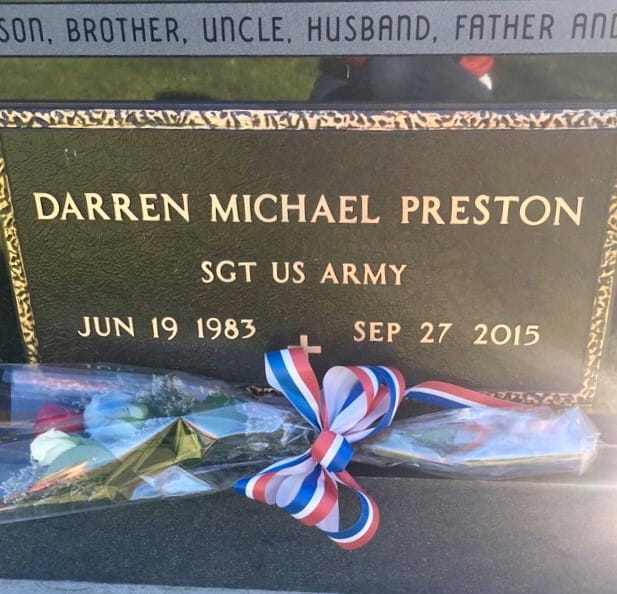 Darren Preston's headstone