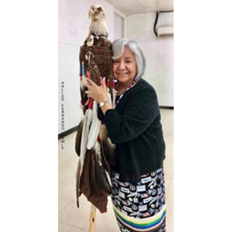 Linda Woods and her Eagle Staff ‘Migizi’