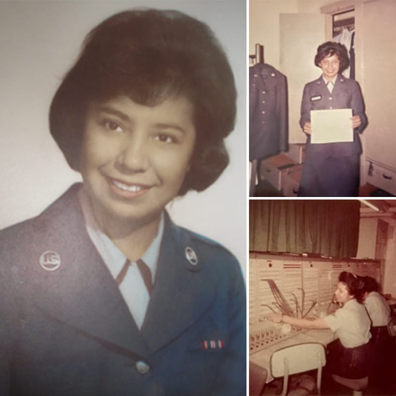 Linda Woods in the Air Force