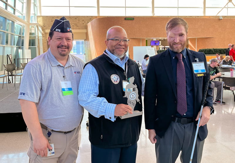 Gary Tanner, Director Brian L. Love, and Major Jonathan Turnbull