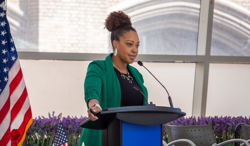 Dr. Qwynn Gallaway-Salzar at the Leadership Summit