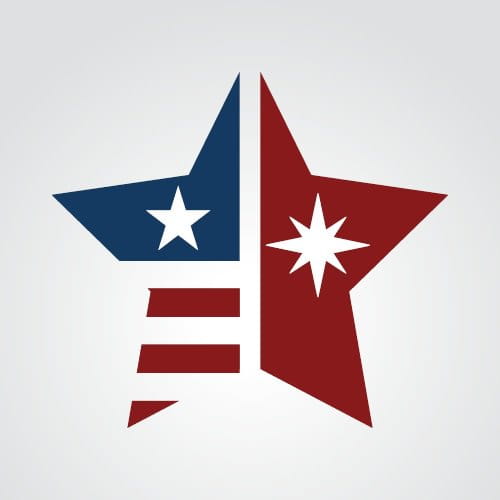 Star flag logo