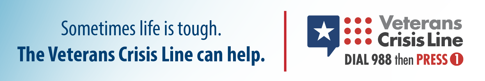 Veterans Crisis Line information photo