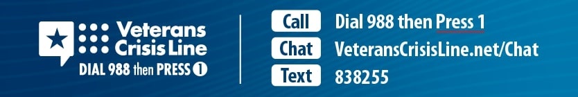 Veterans Crisis Line information photo