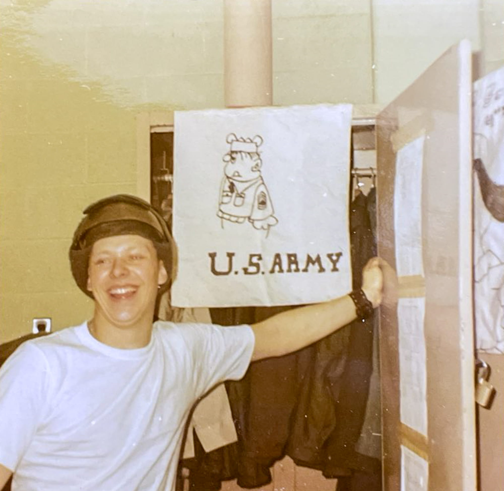 Don Doudt in Army Barracks during training