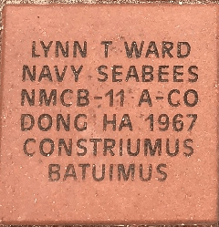 sample of an 8 inch by 8 inch engraved paver