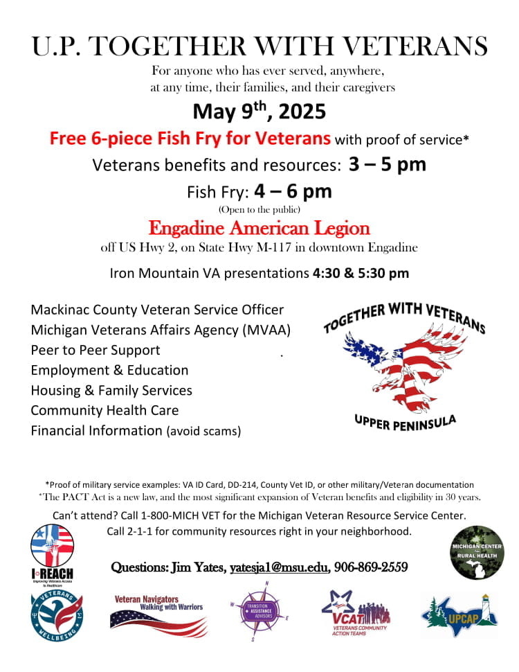 Engadine U.P. Together with Veterans