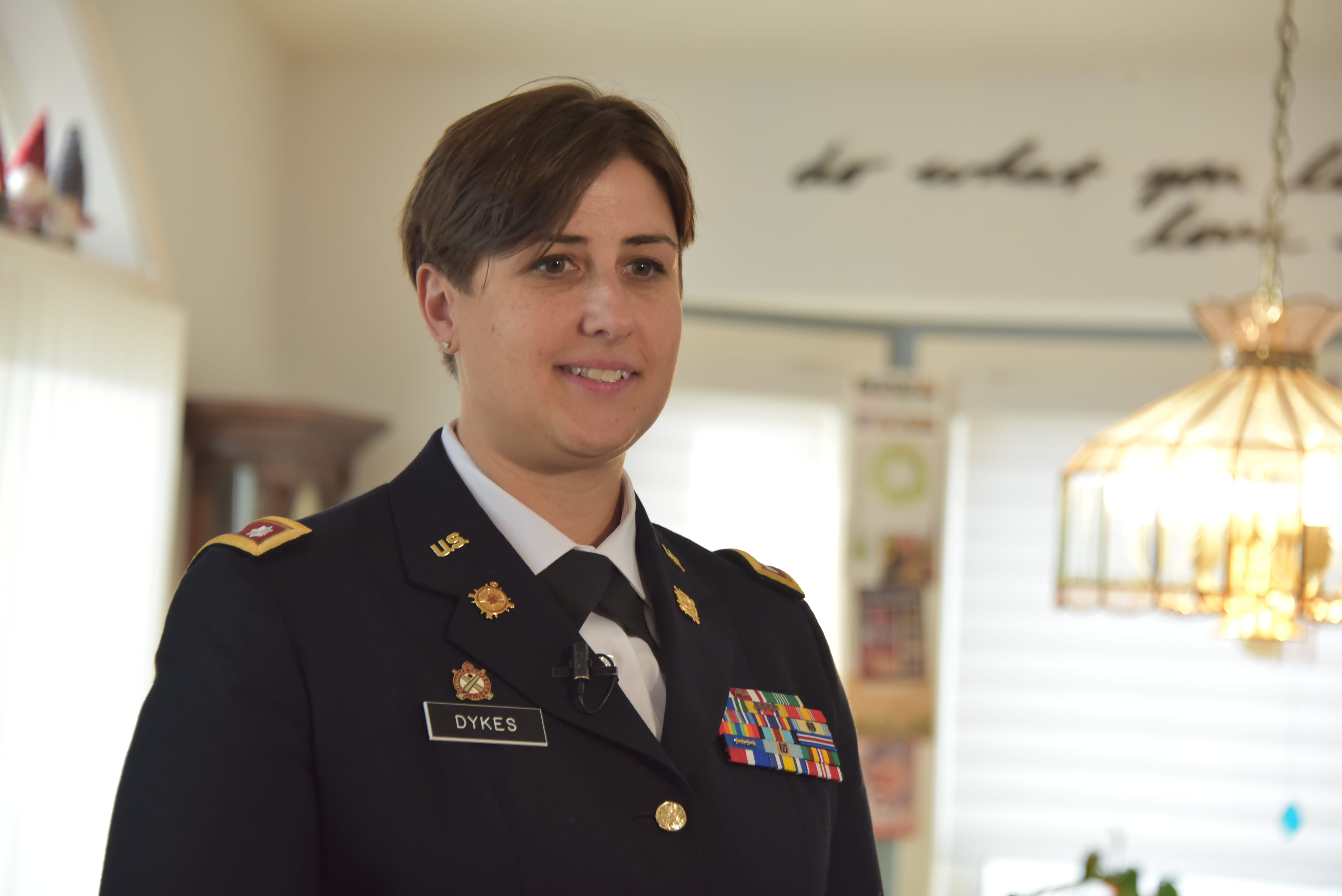 LTC Ashley Dykes at her uncle's home in Gladwin