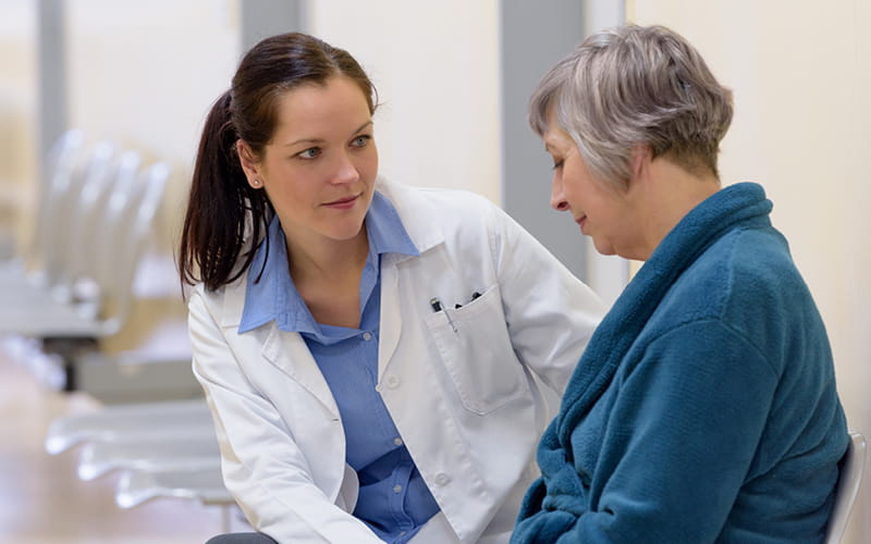 Nurse with lady