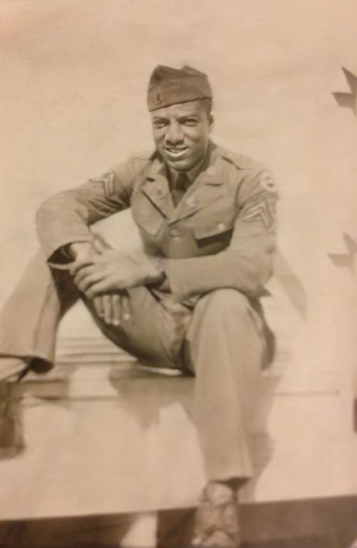 Army Cpl. Robert Holt during WWII