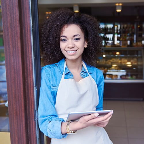 Female shop owner