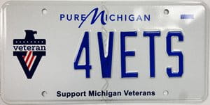 Veteran clearance license plate