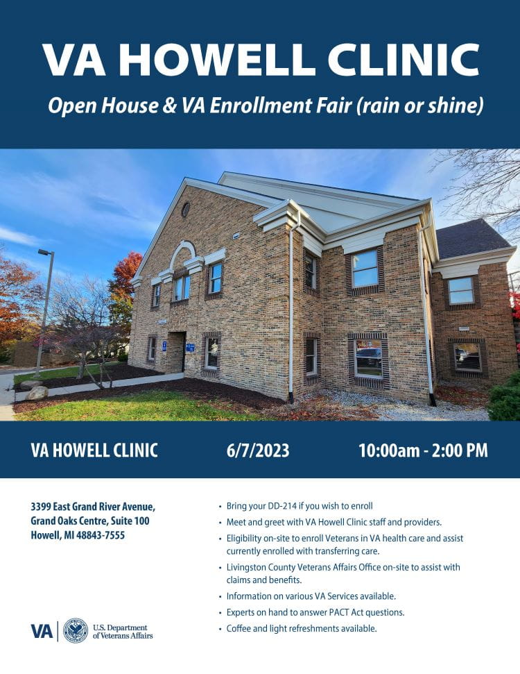 VA Howell Clinic Open House Event Flyer