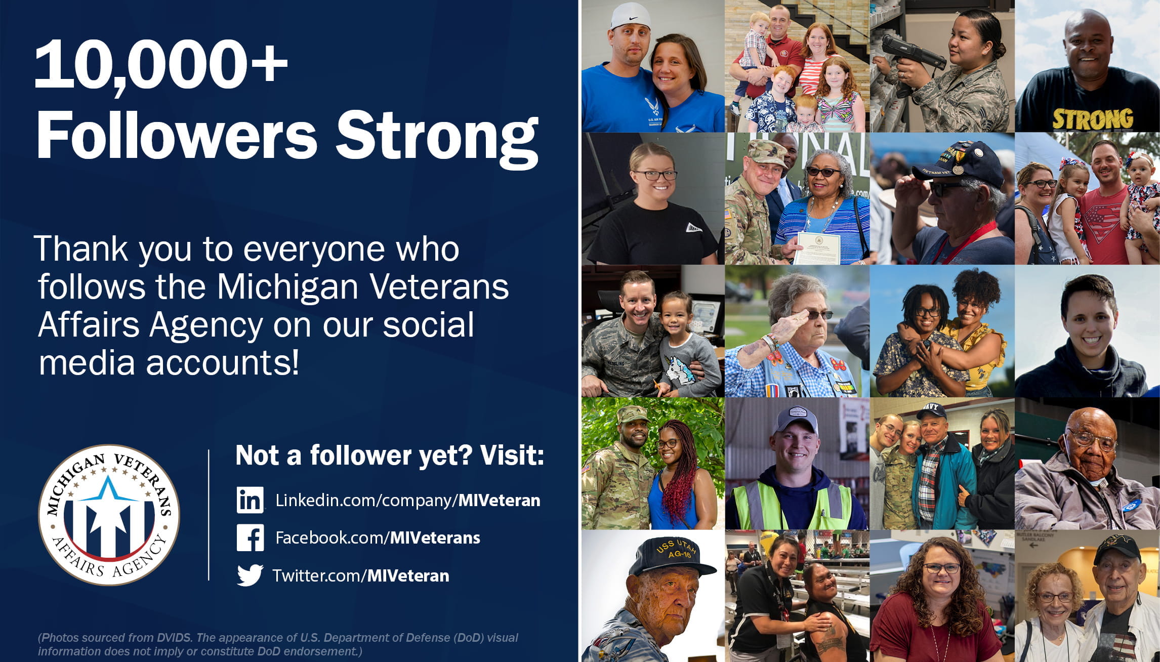 10,000+ Followers on MVAA Social Media