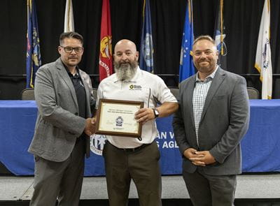 Pictured left to right: MVAA Deputy Director Todd Butler, Josh Franks and MVAA Education Analyst Joe Saur.