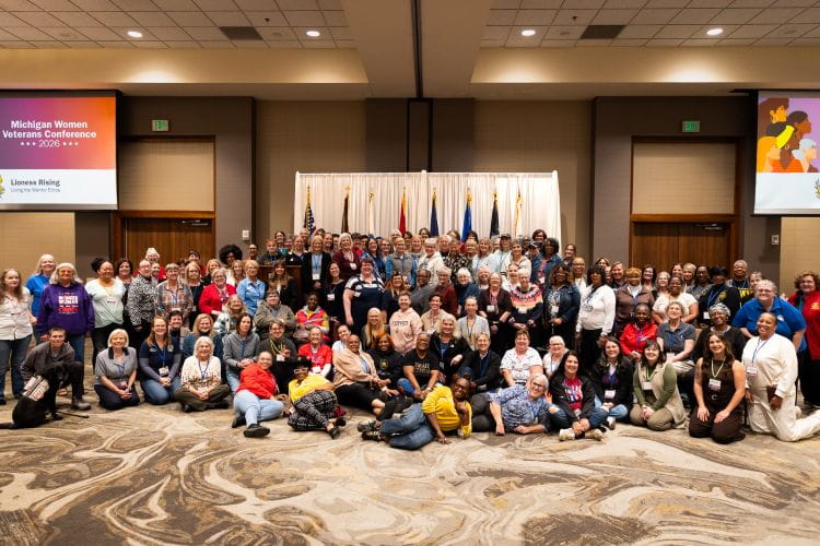 Group photo of attendees at the Michigan Women Veterans Conference 2026
