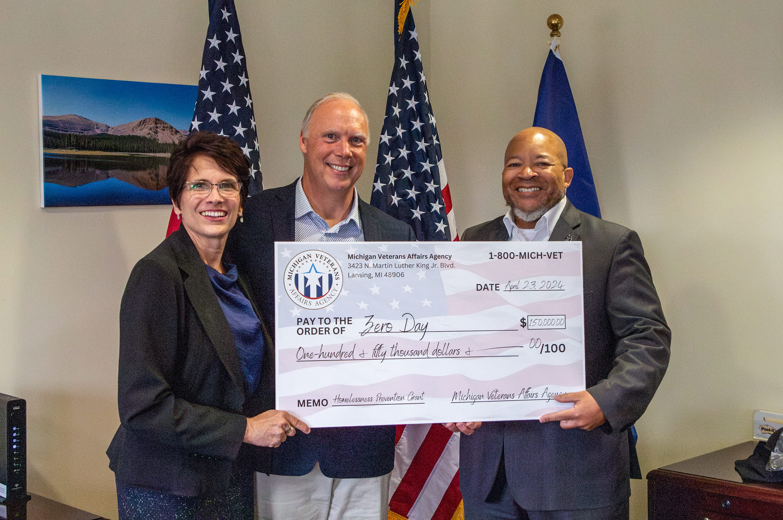 MVAA presents Zero Day with $150,000 check