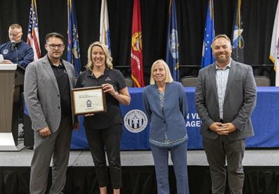 Pictured left to right: MVAA Deputy Director Todd Butler, Beth Alford, Dr. Marie Rabideau and MVAA Education Analyst Joe Saur.
