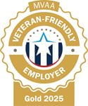 MVAA Veteran Friendly Employer Gold 2025 Award