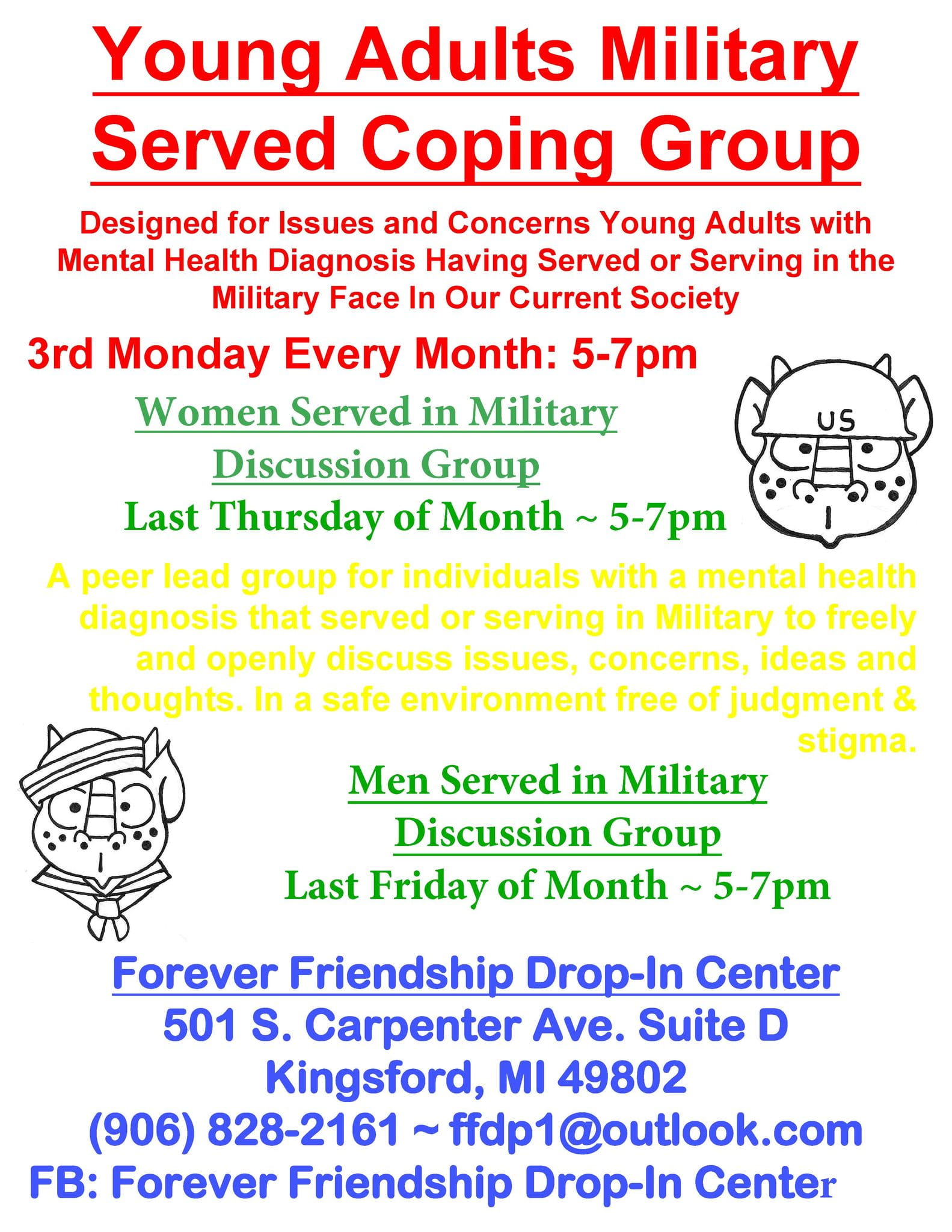Young Adults Military Served Coping Group