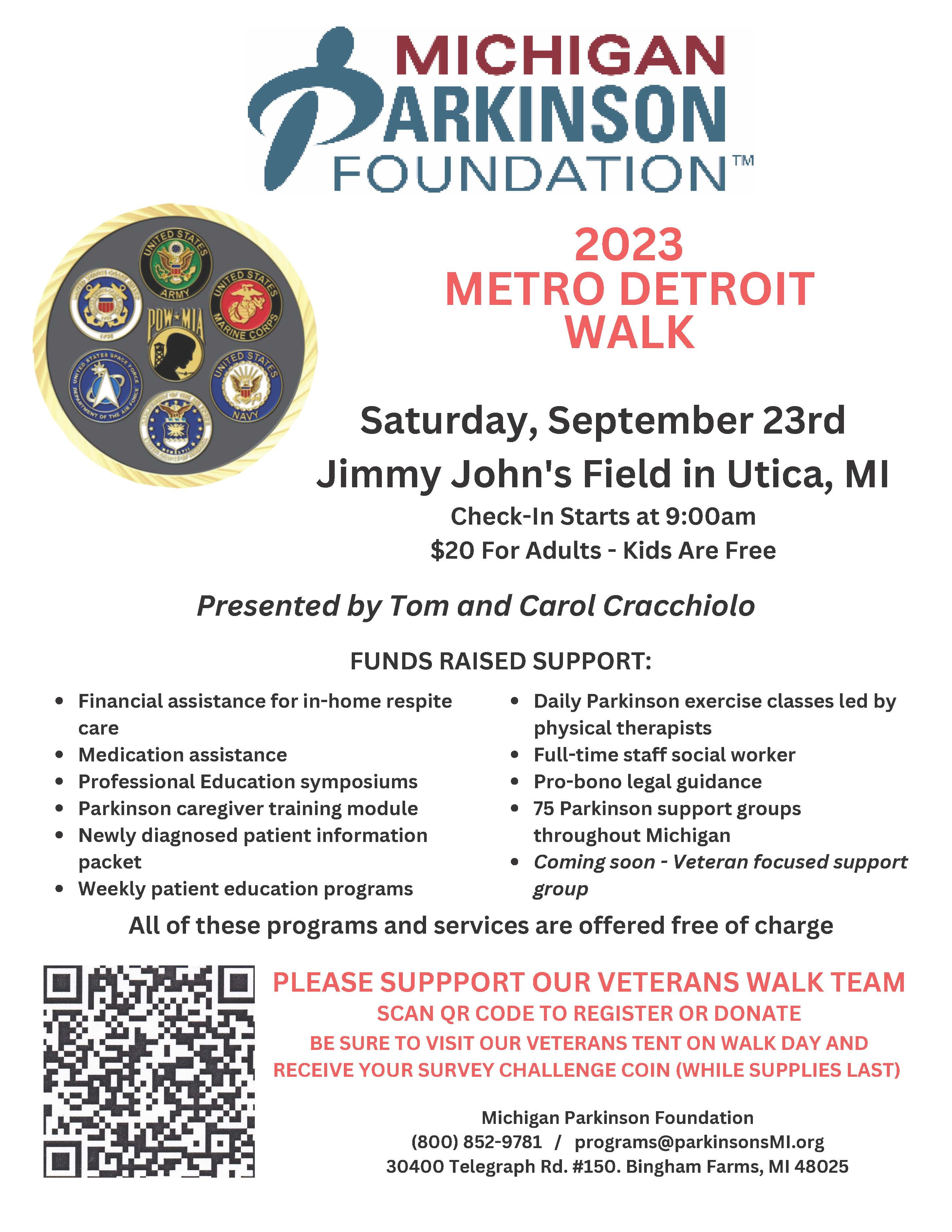 2023 Metro Detroit Walk Event Flyer