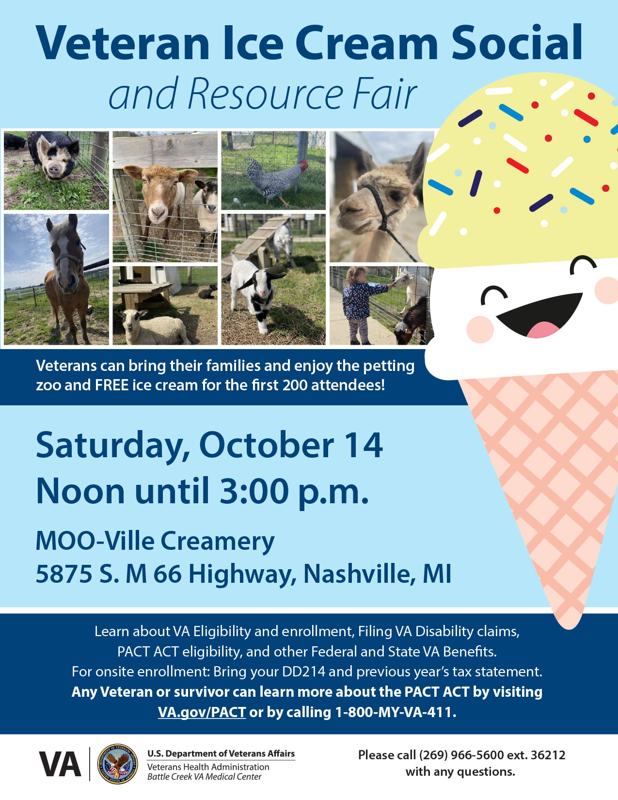 Veteran Ice Cream Social and Resource Fair event flyer