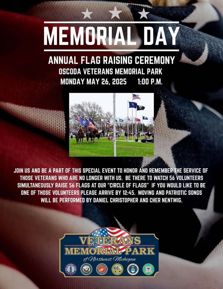 Oscoda Annual Flag Raising Ceremony